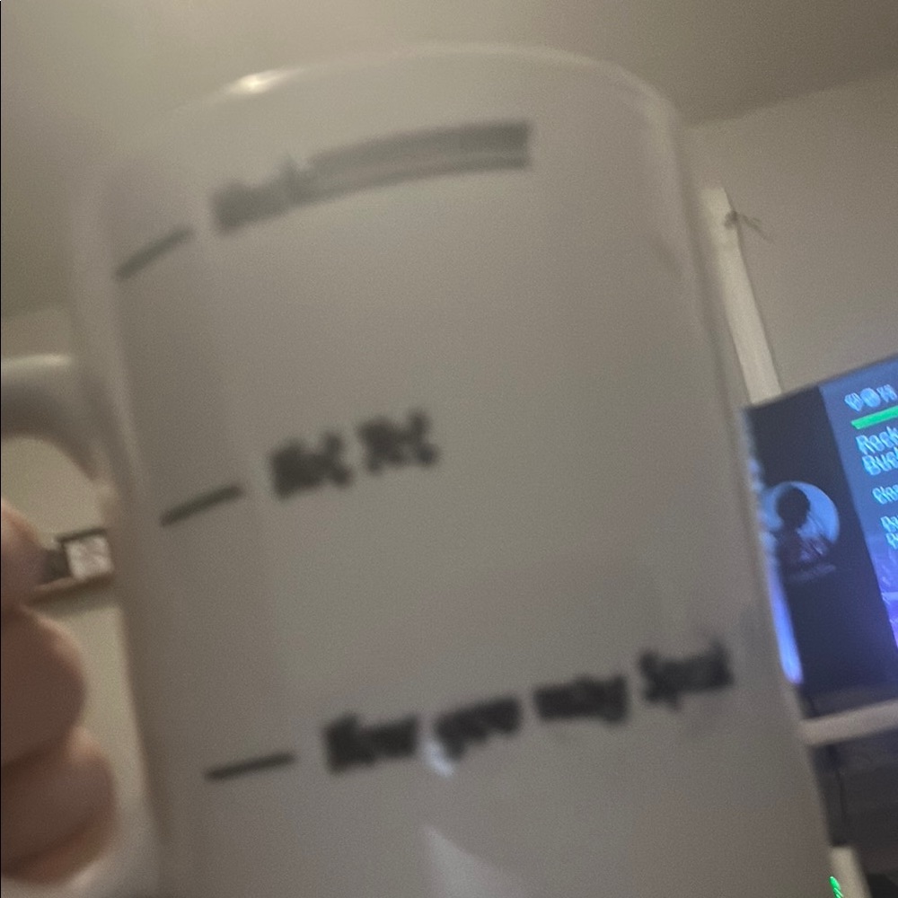 White Coffee Mug with Measurement Markings
